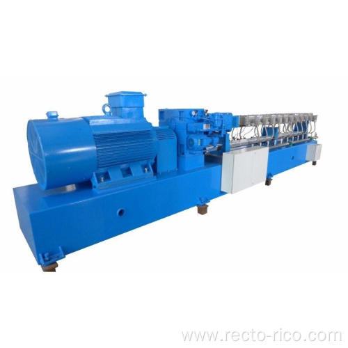 Plastic co-rotating twin screw extruder